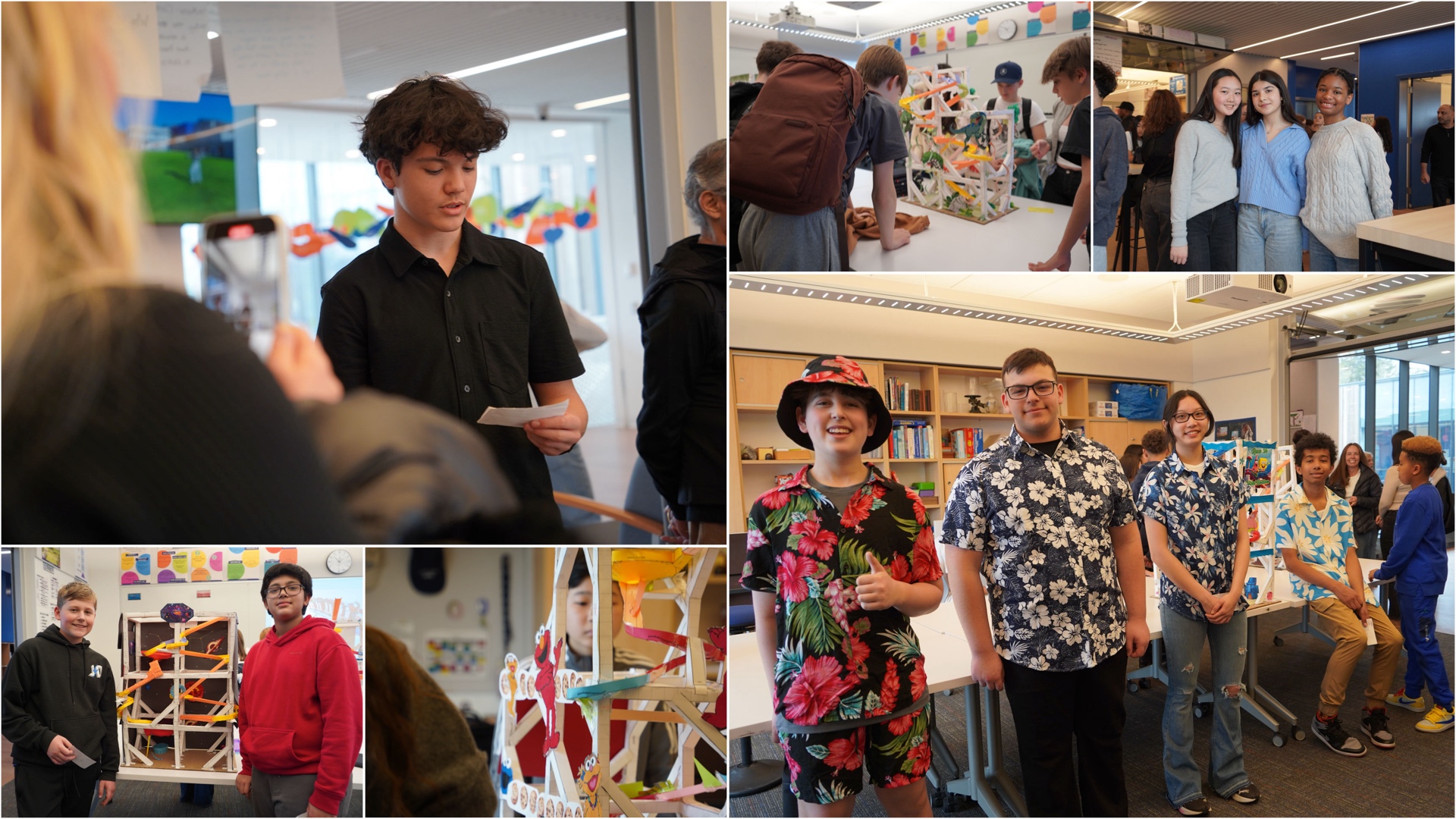 Eighth Graders Set Their Wheels in Motion for the Great Paper Roller Coaster Expo